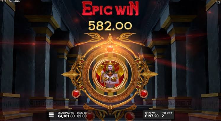 Queen of the Nile slots gameplay